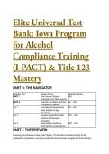 2026&sol;2027 Elite I-PACT Test Bank & Iowa Code Chapter 123 Study Guide &vert; 20&plus; Question Competency Gauntlet