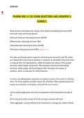 Pharm HESI V1 315 Exam Questions and Answers &ndash; Complete Pharmacology Nursing Practice Exam with Verified Solutions