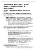 Spinal Cord Injury &lpar;SCI&rpar; Study Guide&colon; Pathophysiology & Assessment