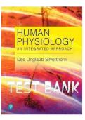 Human physiology an integrated approach 8th edition silverthorn test bank