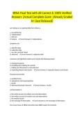 SRNA Final Test with All Correct & 100&percnt; Verified Answers &vert;Actual Complete Exam &vert;Already Graded A&plus; &lpar;Just Released&rpar;