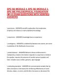 SPE 563 MODULE 4&comma; SPE 563 MODULE 3&comma; SPE 56E PHILOSOPHICAL FOUNDATION &lpar;M1-2&rpar; EXAM QUESTIONS WITH VERIFIED ANSWERS