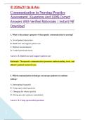 Communication in Nursing Practice &NewLine;Assessment &vert; Questions And 100&percnt; Correct &NewLine;Answers With Verified Rationales &vert; Instant Pdf &NewLine;Download 