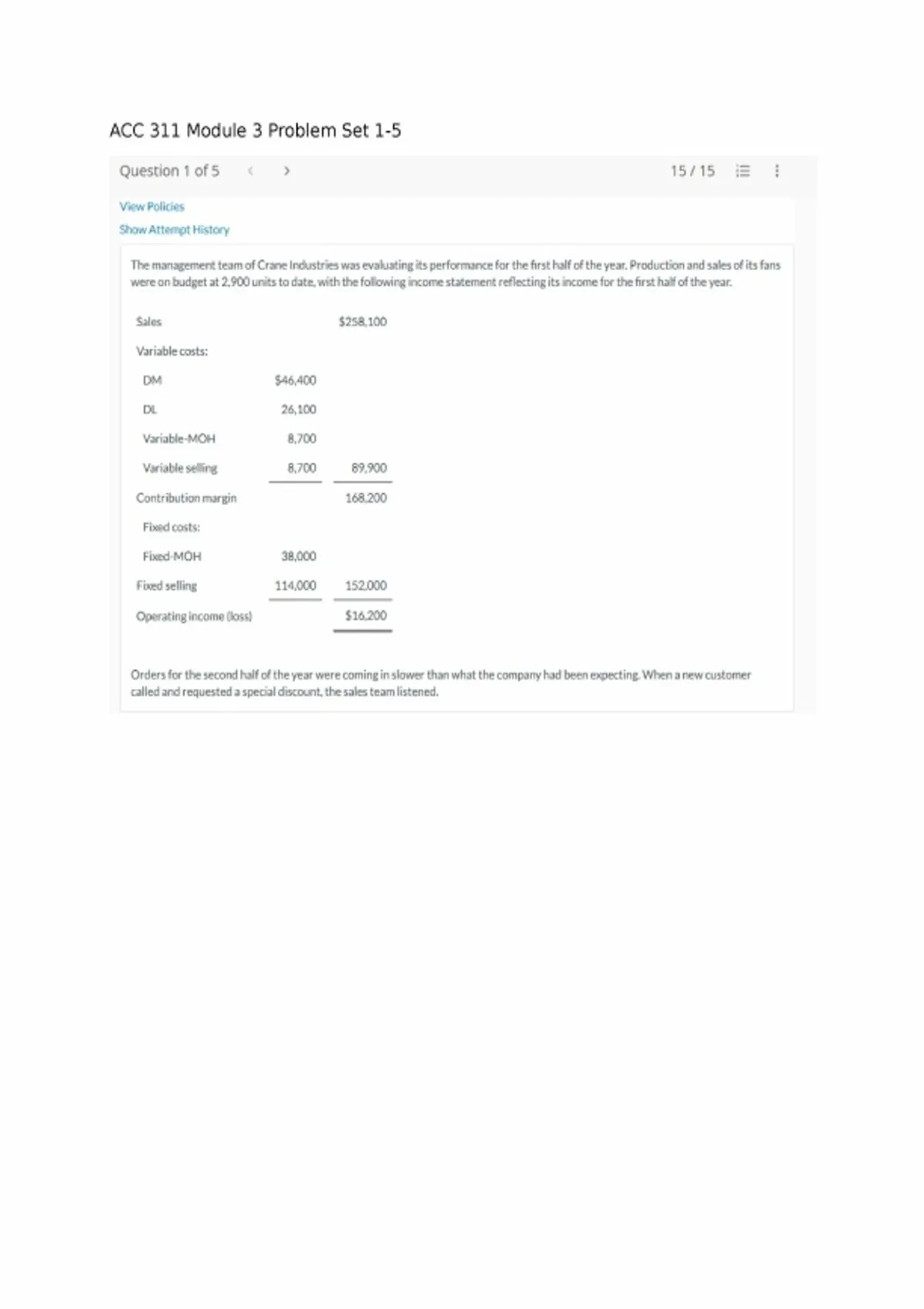 ACC 311 Module 3 Problem Set 1–5 – Accounting Practice Questions and ...