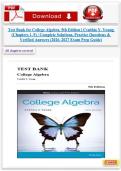 Test Bank for College Algebra&comma; 5th Edition &ndash; Cynthia Y&period; Young &vert; Chapters 1&ndash;9 Complete Solutions&comma; Practice Questions & Verified Answers &lpar;2026&ndash;2027 Exam Prep Guide&rpar;