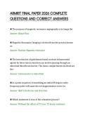 ARMRIT FINAL PAPER 2026 COMPLETE&NewLine;QUESTIONS AND CORRECT ANSWERS