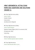 ARMY AEROMEDICAL ACTUAL EXAM&NewLine;PAPER 2026 QUESTIONS AND SOLUTIONS&NewLine;GRADED A&plus;