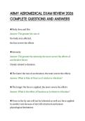 ARMY AEROMEDICAL EXAM REVIEW 2026&NewLine;COMPLETE QUESTIONS AND ANSWERS