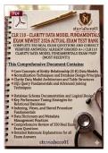 CLR 110 &ndash; Clarity Data Model Fundamentals Exam Newest 2026 Actual Exam Test Bank &vert; Complete 350 Real Exam Questions and Correct Verified Answers &ndash; Already Graded A&plus; &vert; CLR110 Clarity Data Model Exam Prep &lpar;Most Recent&excl;&excl;&rpar; &ndash; Complete A&plus; Guide