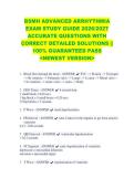 BSMH ADVANCED ARRHYTHMIA &NewLine;EXAM STUDY GUIDE 2026&sol;2027 &NewLine;ACCURATE QUESTIONS WITH &NewLine;CORRECT DETAILED SOLUTIONS &vert;&vert; &NewLine;100&percnt; GUARANTEED PASS &NewLine;<NEWEST VERSION> 