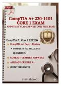 CompTIA A&plus; 220-1101 CORE 1 Exam and Study Guide &ndash; Newest 2026 Test Bank &vert; Complete 500 Real Exam Questions with Correct Verified Answers &ndash; Already Graded A&plus; &lpar;Most Recent&excl;&excl;&rpar; &ndash; Complete A&plus; Guide