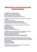 NURS 208 Chpt 4 NCLEX Questions With Complete Solutions