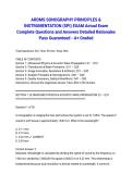 ARDMS SONOGRAPHY PRINCIPLES & INSTRUMENTATION &lpar;SPI&rpar; EXAM Actual Exam Complete Questions and Answers Detailed Rationales Pass Guaranteed - A&plus; Graded