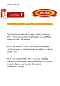 AACN Critical Care Exam 1 &ndash; Questions and Answers &lpar;A&plus; Grade&rpar;
