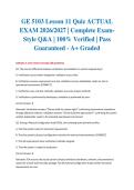 GE 5103 Lesson 11 Quiz ACTUAL EXAM 2026&sol;2027 &vert; Complete Exam-Style Q&A &vert; 100&percnt; Verified &vert; Pass Guaranteed - A&plus; Graded