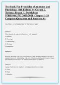 Test bank For Principles of Anatomy and Physiology 16th Edition by Gerard J&period; Tortora&semi; Bryan H&period; Derrickson