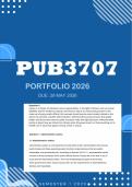 PUB3707 Portfolio Semester 1 2026 - Due 2 June 2026