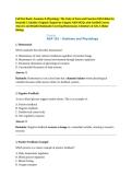 Full Test Bank &vert; Anatomy & Physiology&colon; The Unity of Form and Function 10th Edition by Kenneth S&period; Saladin &vert; Original Chapter-by-Chapter A&P MCQs with Verified Correct Answers and Detailed Rationales Covering Homeostasis&comma; Chemistry of Life&comma; Cellular Biology
