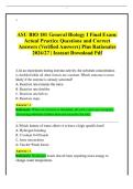 ASU BIO 181 General Biology I Final Exam&colon; Actual Practice Questions and Correct Answers &lpar;Verified Answers&rpar; Plus Rationales 2026&sol;27 &vert; Instant Download Pdf