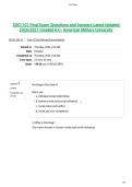 SOCI 101 Final Exam &vert;Questions and Answers Latest Updated&NewLine;2026&sol;2027 &lpar;Graded A&plus;&rpar;- American Military University