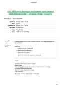 SOCI 101 Exam 4 &vert;Questions and Answers Latest Updated&NewLine;2026&sol;2027 &lpar;Graded A&plus;&rpar;- American Military University
