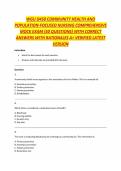 WGU D450 COMMUNITY HEALTH AND POPULATION-FOCUSED NURSING COMPREHENSIVE MOCK EXAM &lpar;50 QUESTIONS&rpar; WITH CORRECT ANSWERS WITH RATIONALES A&plus; VERIFIED LATEST VERSION