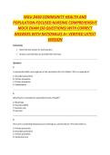 WGU D450 COMMUNITY HEALTH AND POPULATION-FOCUSED NURSING COMPREHENSIVE MOCK EXAM &lpar;50 QUESTIONS&rpar; WITH CORRECT ANSWERS WITH RATIONALES A&plus; VERIFIED LATEST VERSION
