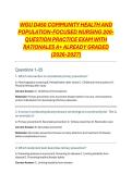 WGU D450 COMMUNITY HEALTH AND POPULATION-FOCUSED NURSING 200-QUESTION PRACTICE EXAM WITH RATIONALES A&plus; ALREADY GRADED &lpar;2026-2027&rpar;