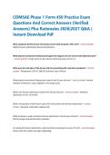 COMSAE Phase 1 Form 450 Practice Exam &NewLine;Questions And Correct Answers &lpar;Verified &NewLine;Answers&rpar; Plus Rationales 2026&vert;2027 Q&A &vert; &NewLine;Instant Download Pdf 