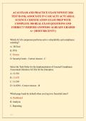 ACAS &lpar;ASSURED COMPLIANCE ASSESSMENT SOLUTION&rpar; EXAM AND PRACTICE EXAM NEWEST 2026 TEST BANK&vert; ACAS CYBERSECURITY CERTIFICATION&sol; TRAINING TEST BANK WITH COMPLETE 300 REAL EXAM QUESTIONS AND CORRECT VERIFIED ANSWERS&sol; ALREADY GRADED A&plus; &lpar;MOST RECENT&excl;&excl;&rpar; 
