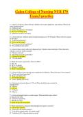 Galen College of Nursing NUR 170 Exam 3 - Maternal-Child Nursing Practice Q&A &lpar;2025&sol;2026&rpar;