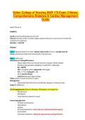 Galen College of Nursing NUR 170 Exam 3 Notes&colon; Comprehensive Diabetes & Cardiac Management Guide
