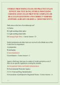 STERILE PROCESSING EXAM AND PRACTICE EXAM NEWEST 2026 TEST BANK&vert; STERILE PROCESSING TECHNICIAN CERTIFICATION EXAM PREP WITH COMPLETE 450 REAL EXAM QUESTIONS AND CORRECT VERIFIED ANSWERS&sol; ALREADY GRADED A&plus; &lpar;MOST RECENT&excl;&excl;&rpar; 