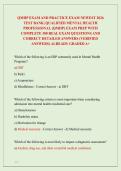 QMHP EXAM AND PRACTICE EXAM NEWEST 2026 TEST BANK&vert; MHACBO QUALIFIED MENTAL HEALTH PROFESSIONAL &lpar;QMHP&rpar; EXAM PREP WITH COMPLETE 300 REAL EXAM QUESTIONS AND CORRECT VERIFIED ANSWERS&sol; ALREADY GRADED A&plus; &lpar;MOST RECENT&excl;&excl;&rpar;