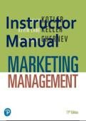 Instructor-s Manual Marketing Management 17th Edition By Philip Kotler&comma; Kevin Lane Keller&comma; Alexander