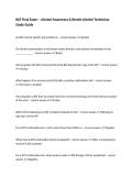 BAT Final Exam &ndash; Alcohol Awareness & Breath Alcohol Technician Study Guide