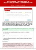 WGU D514 Analytical Methods of Healthcare Leaders OA Exam &vert; 170 Actual Questions with Correct Answers & Rationales &vert; Latest 2026 Edition &vert; Test Bank