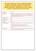 WGU D439 Foundations of Nursing Complete OA Prep Guide with NCLEX-Style Practice Questions & Detailed Explanations &vert; Verified Answers &vert; 2026-2027 Edition&NewLine;&NewLine;