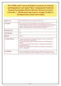 WGU D028 Crab Apple Valley Communicable Outbreak Scenario &vert; Advanced Health Assessments for Patients and Populations &vert; Complete Presentation & OA Guide &vert; Western Governors University