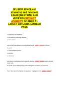SFU BPK 105 OL cell strucutres and functions EXAM QUESTIONS AND VERIFIED CORRECT ANSWERS GRADED A&plus; -LATEST 2026-2027- 100- GUARANTEED PASS&period;docx&NewLine;&NewLine;