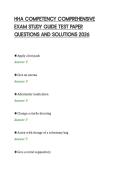 HHA COMPETENCY COMPREHENSIVE&NewLine;EXAM STUDY GUIDE TEST PAPER&NewLine;QUESTIONS AND SOLUTIONS 2026&NewLine;