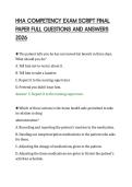 HHA COMPETENCY EXAM SCRIPT FINAL&NewLine;PAPER FULL QUESTIONS AND ANSWERS&NewLine;2026