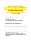 Missouri Class E and F Driver&rsquo;s License  &NewLine;Comprehensive Resource To Help You Ace 2026-2027 Exams &NewLine;Includes Frequently Tested Questions With ELABORATED &NewLine;100&percnt; Correct COMPLETE SOLUTIONS &NewLine;Guaranteed Pass First Attempt&excl;&excl; Current Update&excl;&excl; &NewLine;Instant Downloa