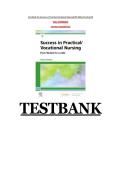 Success in Practical&sol;Vocational Nursing 9th Edition &vert; NCLEX-PN Exam Prep&comma; Test Bank & Study Guide &vert; Instant Download