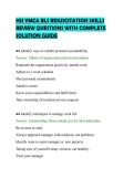 HSI YMCA BLS RESUSCITATION SKILLS&NewLine;REVIEW QUESTIONS WITH COMPLETE&NewLine;SOLUTION GUIDE&NewLine;