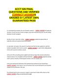 ACCT 526 FINAL EXAM QUESTIONS AND VERIFIED CORRECT ANSWERS GRADED A&plus; -LATEST 2026-2027- 100- GUARANTEED PASS&period;docx&NewLine;&NewLine;