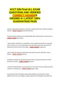 ACCT 526 Final ULL EXAM QUESTIONS AND VERIFIED CORRECT ANSWERS GRADED A&plus; -LATEST 2026-2027- 100- GUARANTEED PASS&period;docx&NewLine;&NewLine;