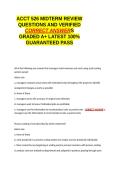 ACCT 526 MIDTERM REVIEW QUESTIONS AND VERIFIED CORRECT ANSWERS GRADED A&plus; -LATEST 2026-2027- 100- GUARANTEED PASS&period;docx&NewLine;&NewLine;