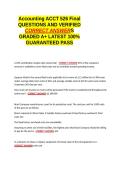 Accounting ACCT 526 Final QUESTIONS AND VERIFIED CORRECT ANSWERS GRADED A&plus; -LATEST 2026-2027- 100- GUARANTEED PASS&period;docx&NewLine;&NewLine;