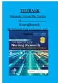 test&lowbar;bank&lowbar;for&lowbar;burns&lowbar;and&lowbar;groves&lowbar;the&lowbar;practice&lowbar;of&lowbar;nursing&lowbar;research&lowbar;9th&lowbar;edition&lowbar;by&lowbar;gray verified  chapters 1 to 29 covered 
